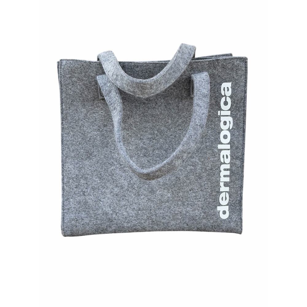 Dermalogica Gray Felt Tote Bag Lightweight Carryall Shopper Minimalist